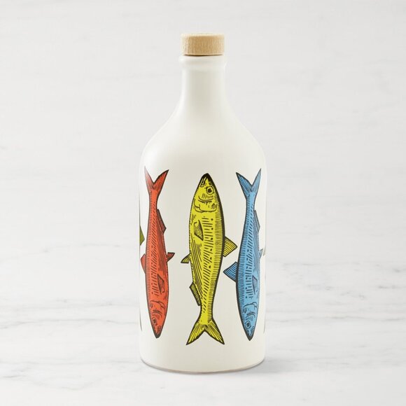 Frantoio Muraglia Extra Virgin Olive Oil in Fish Bottle Made in Italy (damaged) - Picture 1 of 10